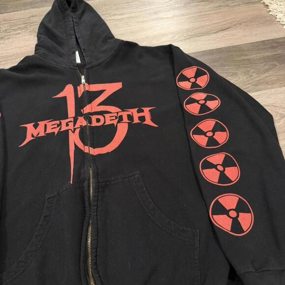 Other - megadeth thirteen zip up hoodie 2012 M/L
